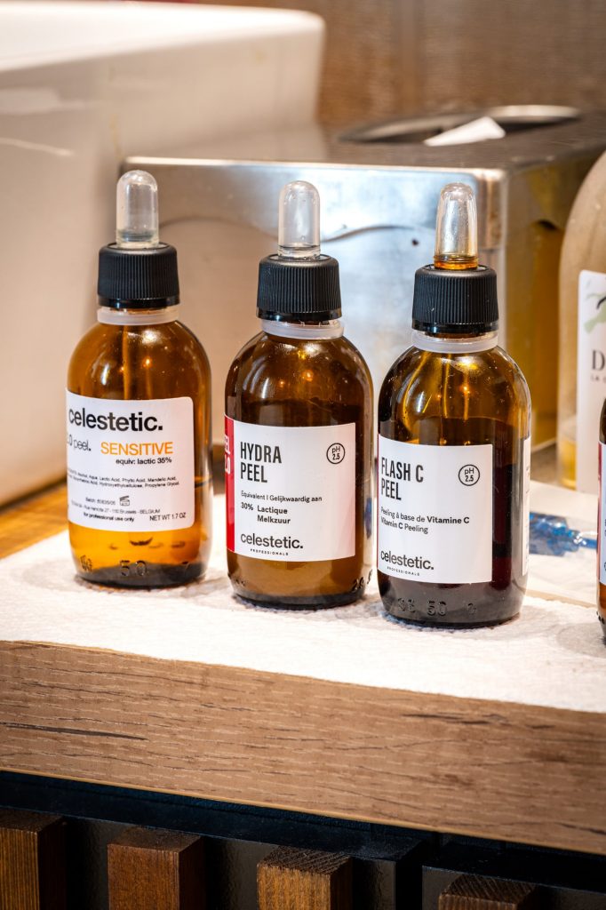 Produits Celestetic (Hydra Peel, Flash C) à l’institut Beauté Désirée à Nice
